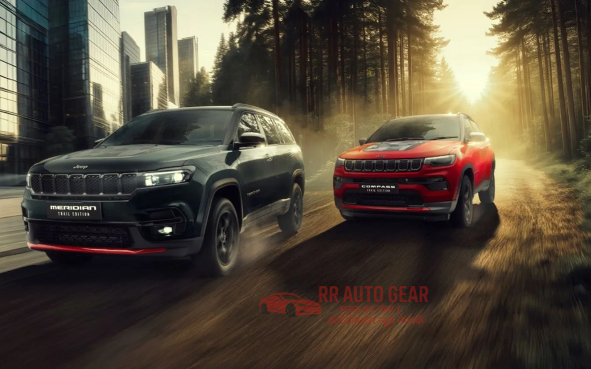 Front three-quarter view of the newly launched Jeep Compass Trail Edition in India