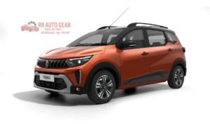 2025 Renault Triber facelift front view in Shadow Grey with new grille and LED DRLs
