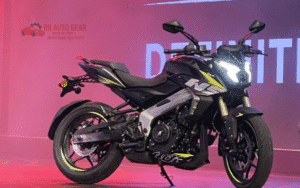 Front view of Bajaj Pulsar NS400Z showing aggressive LED headlamp and muscular fuel tank